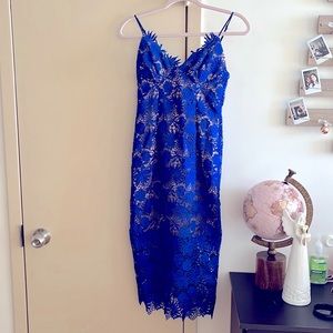 Bardot Blue Lace Dress